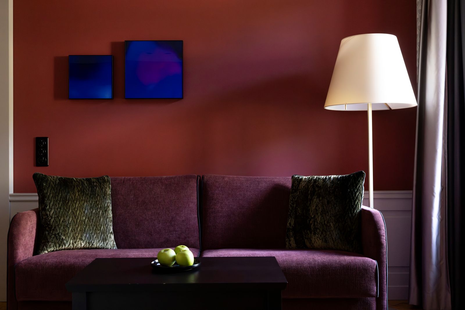 Hotel Cresta Palace, St Moritz - living area in a suite with sofa